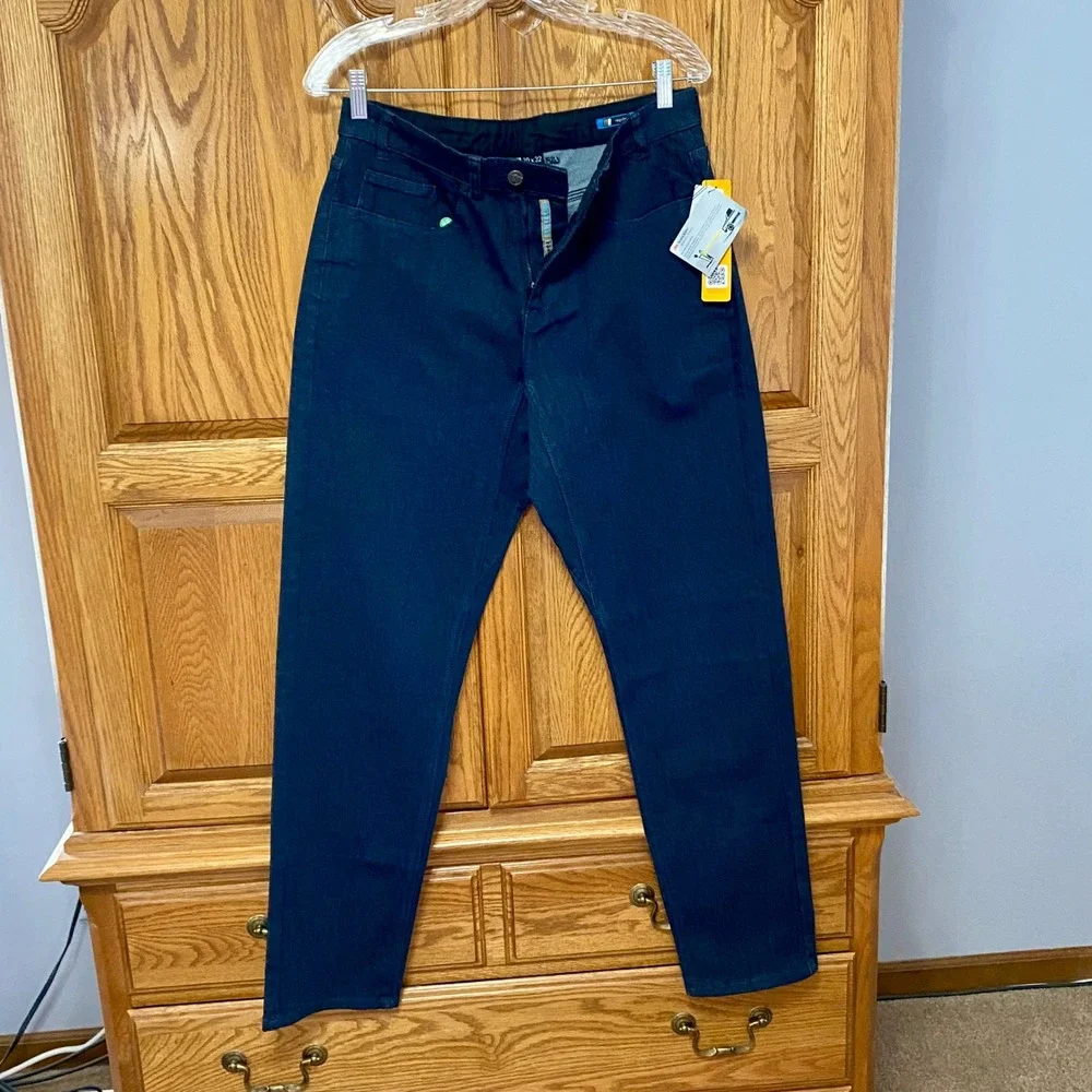 Swrve Regular Fit Jeans Cycling‎ 4-Way Stretch Indigo Blue Cordura Sz 30x32 NWT